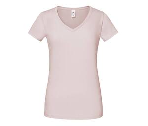 Fruit of the Loom SC155 - Frauen V-Ausschnitt T-Shirt Powder Rose