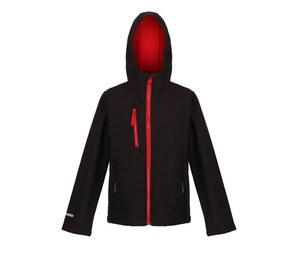 REGATTA RGA735 - Kinder-Softshell-Jacke Black / Classic Red