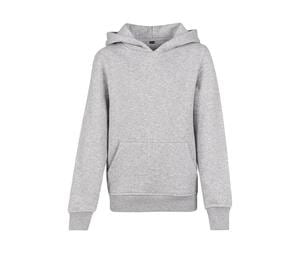 BUILD YOUR BRAND BY117 - Kapuzen-Sweatshirt für Kinder Heather Grey