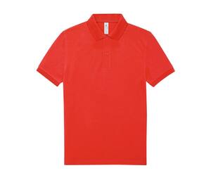 B&C BCU424 - Kurzärmeliges Poloshirt aus feinem Piqué Red