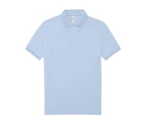 B&C BCU424 - Kurzärmeliges Poloshirt aus feinem Piqué Blush Blue