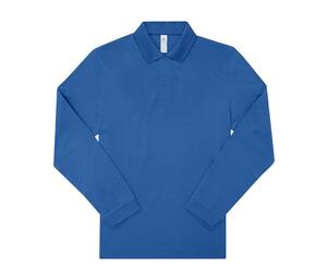 B&C BCU425 - Langärmeliges Poloshirt aus feinem Piqué Royal Blue