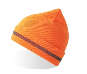 ATLANTIS HEADWEAR AT238 - Mütze mit hoher Sichtbarkeit aus recyceltem Polyester Fluo Orange