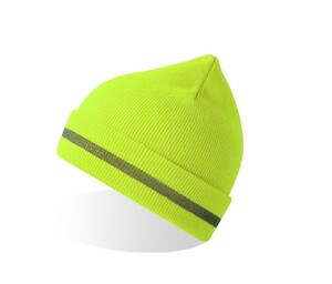 ATLANTIS HEADWEAR AT238 - Mütze mit hoher Sichtbarkeit aus recyceltem Polyester Fluo Yellow