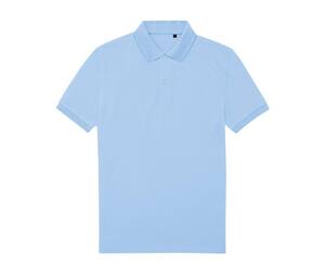 B&C BCU428 - Herren-Poloshirt 65/35 aus recyceltem Polyester Lotus Blue