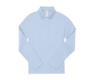 B&C BCW462 - Langärmeliges Poloshirt für Damen Blush Blue
