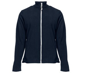 BLACK & MATCH BM701 - Frauenfleece -Jacke für Frauen mit Reißverschluss Navy / Weiß