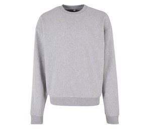 BUILD YOUR BRAND BY205 - Crew Neck Heavy Cotton Heather Grey