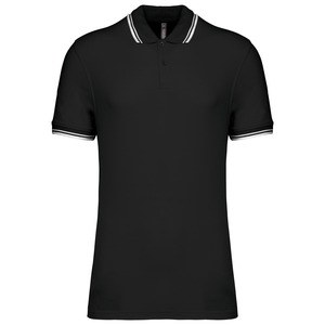 Kariban K272 - Polohemd für Herren mit kurzen Ärmeln und Streifen Black / White