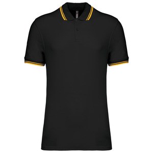Kariban K272 - Polohemd für Herren mit kurzen Ärmeln und Streifen Black / Yellow