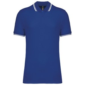 Kariban K272 - Polohemd für Herren mit kurzen Ärmeln und Streifen Royal Blue / White