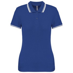 Kariban K273 - Polohemd für Damen mit kurzen Ärmeln und Streifen Royal Blue / White