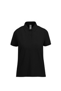 B&C CGPW461 - MY POLO 180 Damen mit kurzen Ärmeln Black