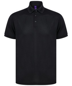 Henbury H465 - Polohemd für Herren aus recyceltem Polyester Black