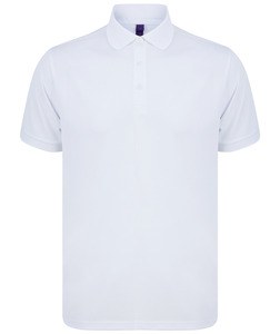 Henbury H465 - Polohemd für Herren aus recyceltem Polyester Weiß