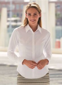 Fruit of the Loom SS001 - Damen Oxford Langarm Bluse