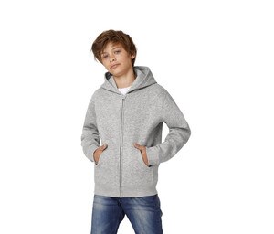 B&C BC504 - Kinder Kapuzensweatshirt mit Reißverschluss 