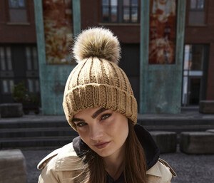 Beechfield BF412 - Big mesh Pop Pom beanie