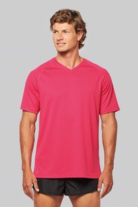 PROACT PA476 - Herren Kurzarm-Sportshirt mit V-Ausschnitt