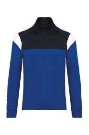 Proact PA387 - Unisex Trainings-Sweatshirt mit 1/4 Reißverschluss - Dark Royal Blue / Navy