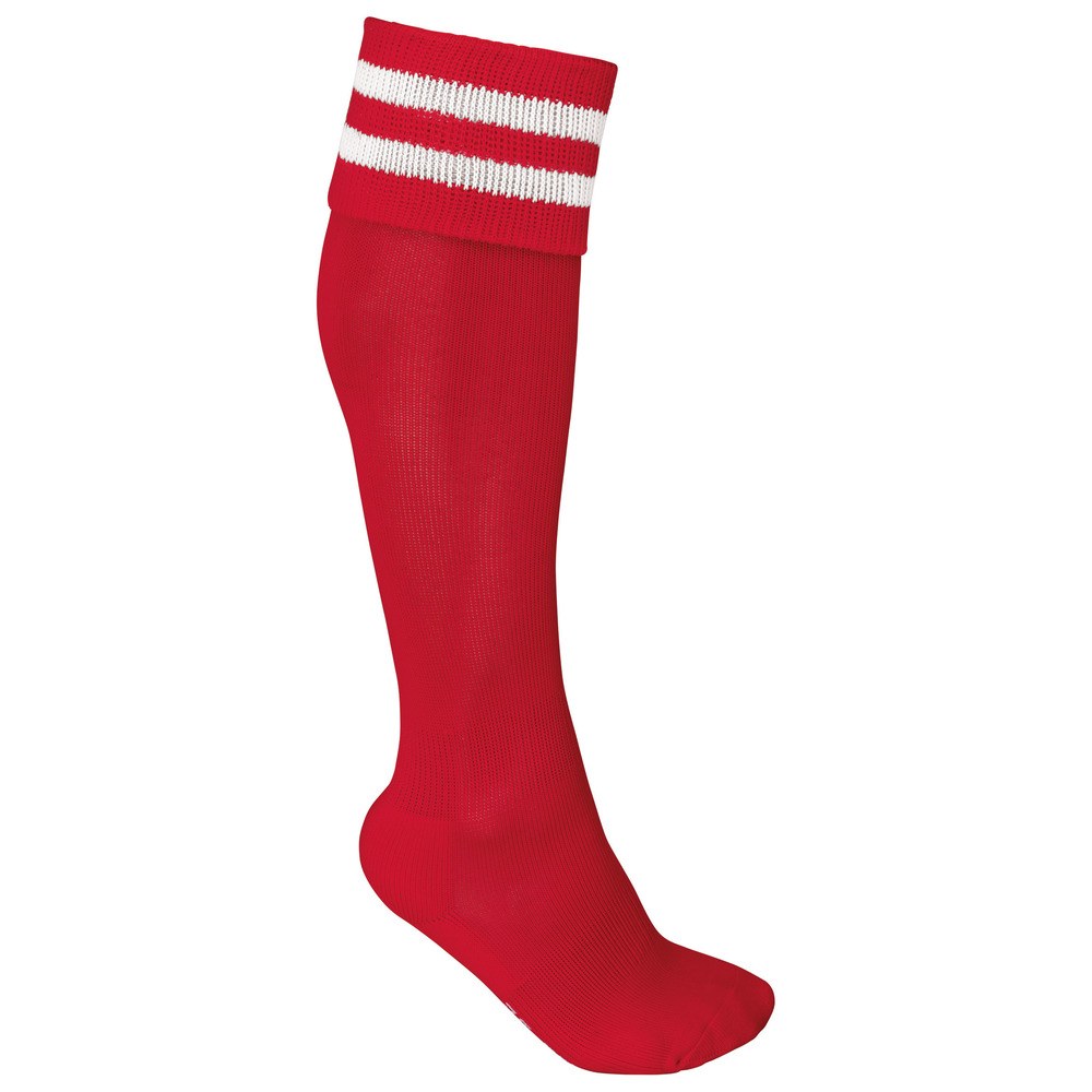 GESTREIFTE SPORTSOCKEN - Sporty Red / White